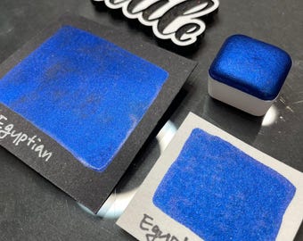 エジプシャンブルーハーフハンドメイドシマー水彩絵の具 - Etsy 日本