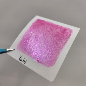 Last Chance! Yahi The artist flakes mica Handmade watercolor paint half pan