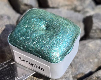 Seraphin Half Petalune Set Handmade Christmas Chrome Iridescent Shimmer Watercolor Paints