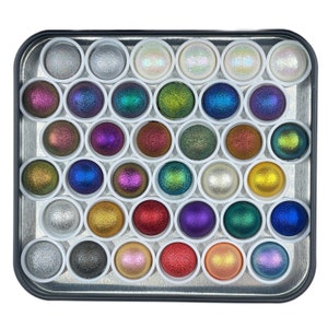 Magical Drop tin set Handmade Shimmer Watercolor Paint