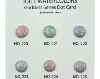 Limited Goddess Dot Card Tester Handmade Super Shift Aurora Shimmer Holographic Watercolor Paints by iuilewatercolors