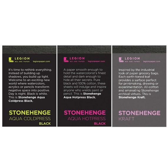 Legion Stonehenge Aqua Black Watercolor Paper Pads