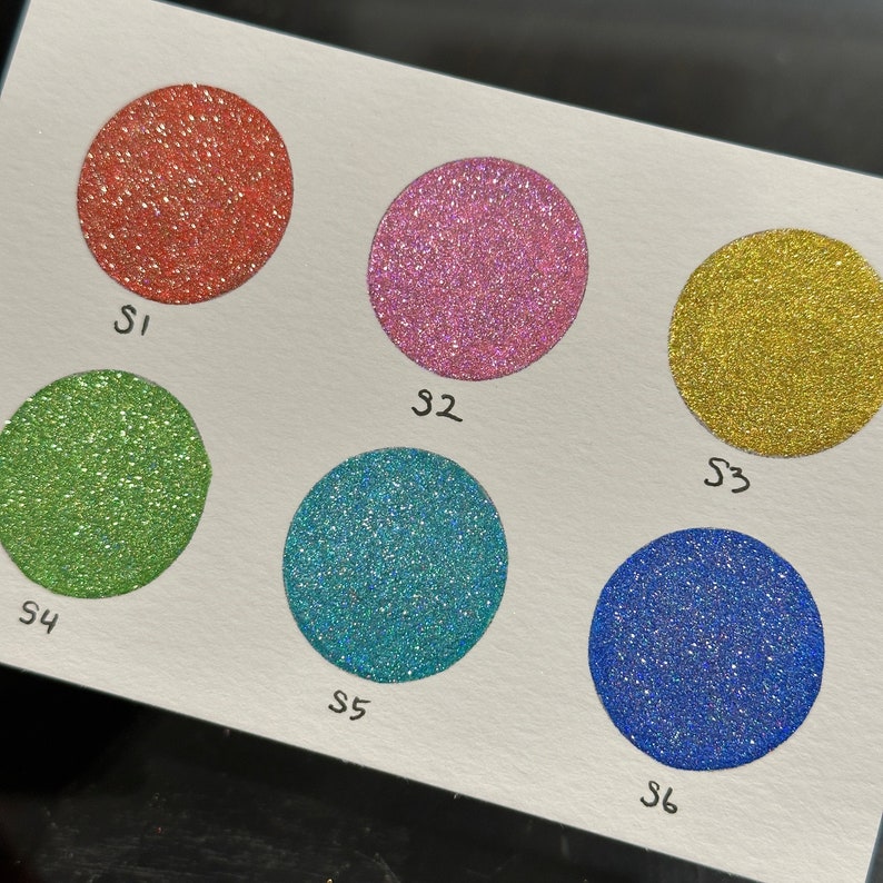 Summer 2021/2022 Set Limited Glittery Handmade Shimmer Metallic Watercolor Paint Half By iuilewatercolors