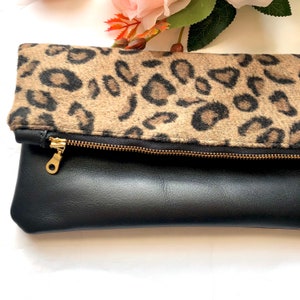 Bolsa dobrada/embreagem grande/bolsa com estampa animal