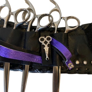 Magnetic Glitter Wristband // Purple Shear Wristband // Hairstylist Gift image 3