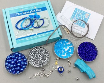 Bracelet Making Kit for Teens/Adults - Denim Inkdrop. A creative gift idea.