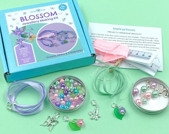 Children's jewellery making kit - Blossom.  Craft kit for kids.  A creative gift idea.
