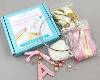 Sale! Pink Personalised Hoop Art Craft Kit for Children