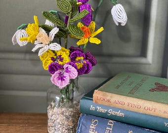 Beaded Flower Bouquet Craft Kit: Spring Chorus Vase, DIY Hobby