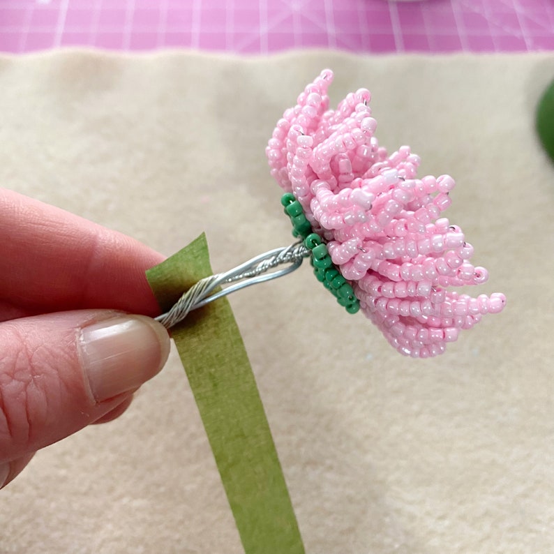 finishing your beaded flower