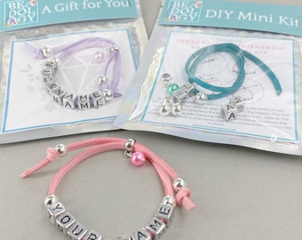 Personalised Friendship Bracelet Mini Kit for Children's Party Favors and Gifts or Readymade Unisex