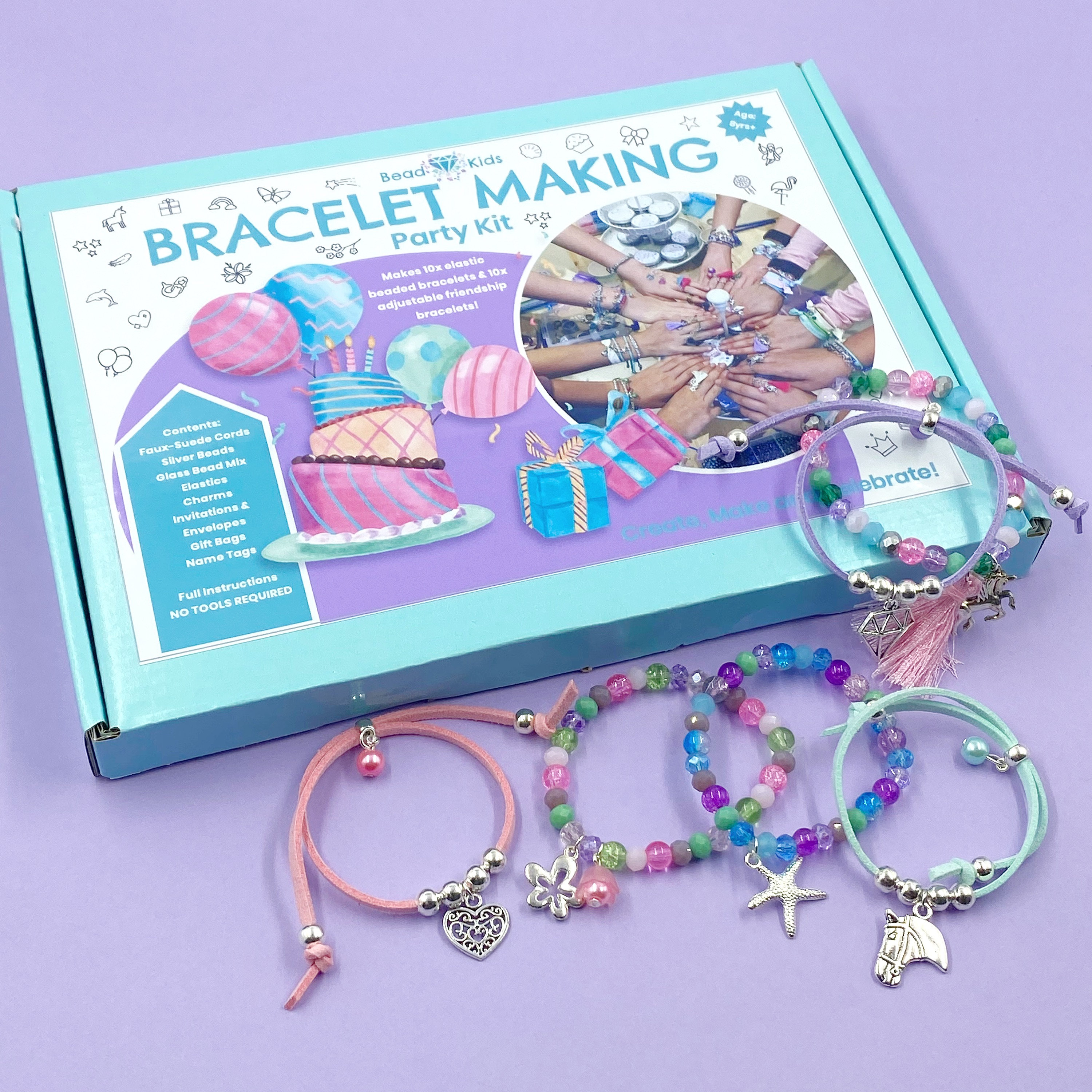 Bracelet Making Party Jewellery Making Craft Kit for Children 