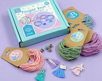 Finger Knitting Bracelet Making Craft Kit for Children