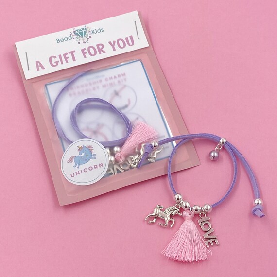 Unicorn Friendship Bracelet Mini Kit for Party Bag Favors by Bead-Kids