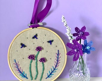 Bead Embroidery Craft Kit - Clover.  Craft kit for women.  A creative gift idea.