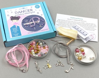 Kit de fabrication de bijoux pour enfants - Danseuse. Kit de bricolage pour enfants. Une idée cadeau créative.