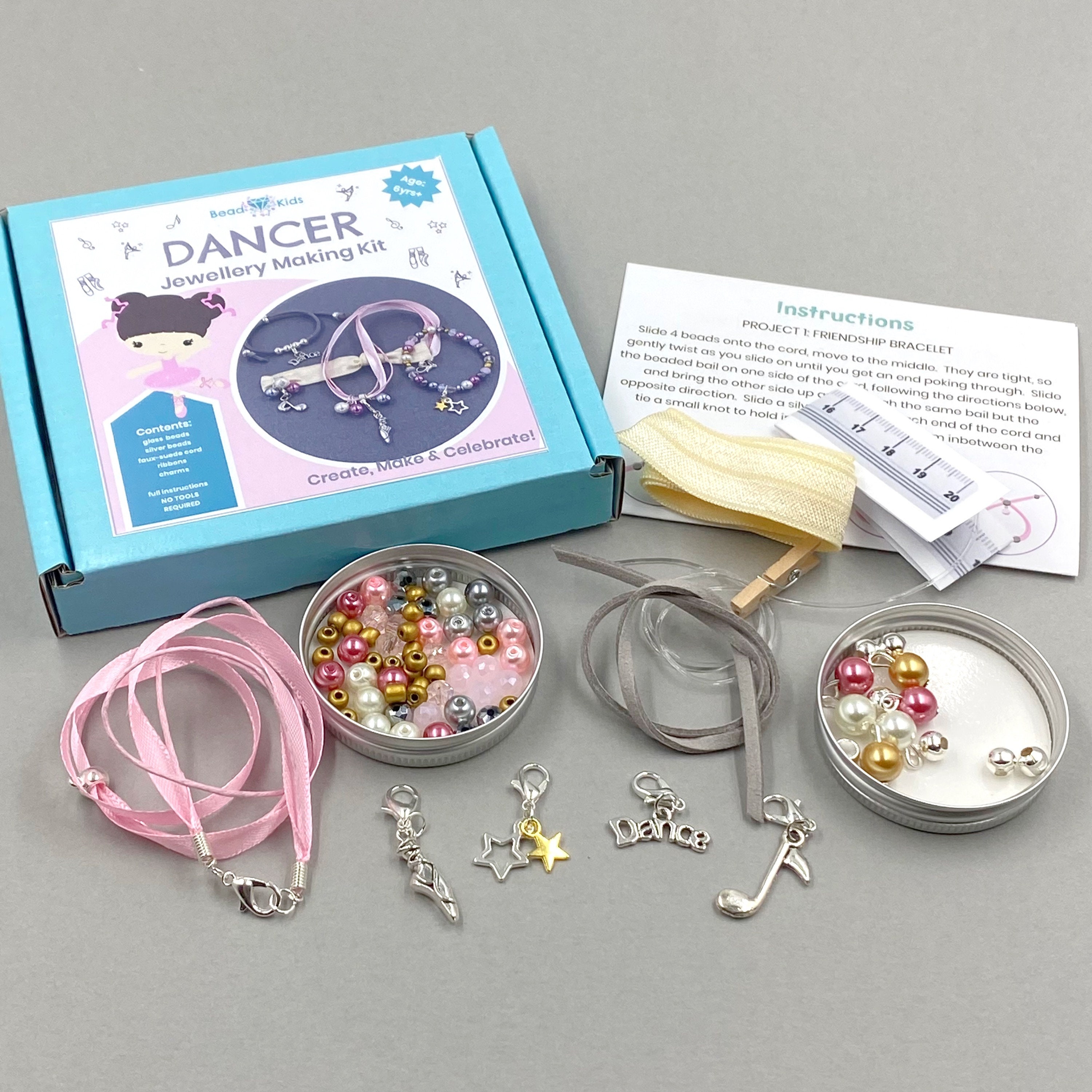 Rainbow Bracelet Craft Kit, Gift for Her, Gifts for Kids, DIY Stretchy  Bracelet Kit, Jewelry Activity Box, Colorful Name Bracelets 