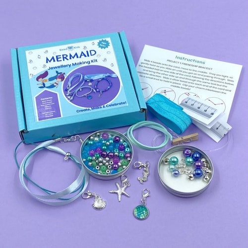 Mermaid Jewellery Making Craft Kit for Children Etsy UK