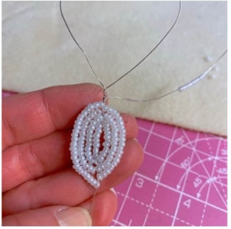 beaded snowdrop petal