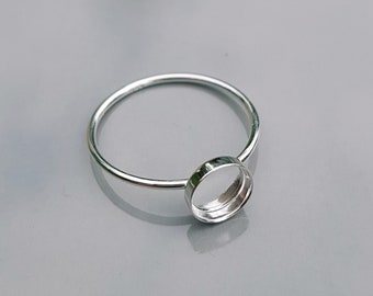 6 mm Klebefläche 925 Silber Ring-Rohling