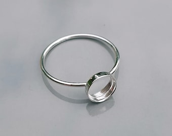 6 mm Klebefläche 925 Silber Ring-Rohling