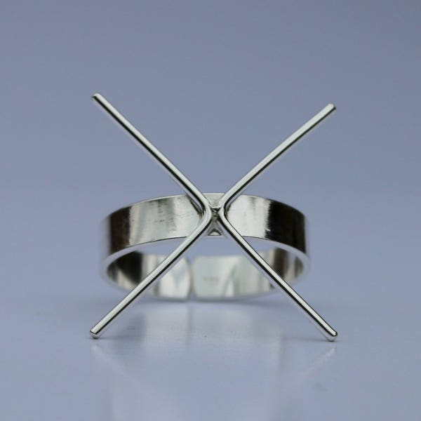 925 Sterling Silber verstellbarer KrallenRing Rohling, Rohstein Einstellring Basis, Diy Ring, Silberring