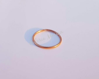 14kt Rose Gold-filled shiny thin ring, minimalist, elegant, stackable ring, dainty, geometric, simple band, yellow gold ring