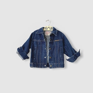 Vintage Dark Blue Saddle King Western Denim Jean Jacket (Size 4T)