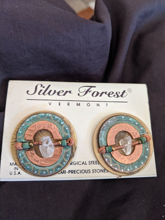 Vintage Silver Forest Handmade Earrings-never Worn