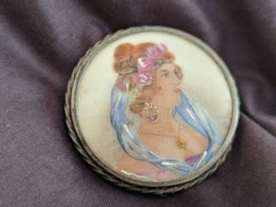 Antique Victorian Limoges Brooch-France