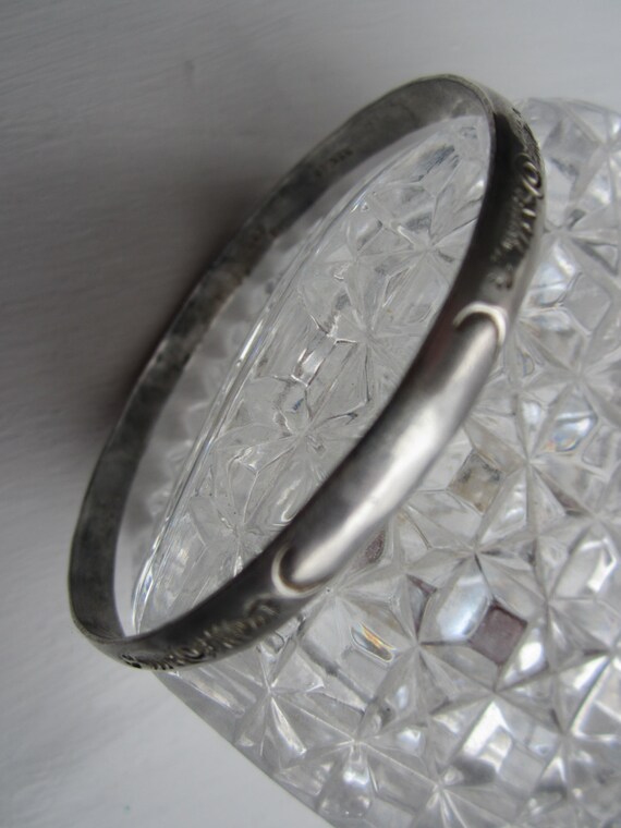 Vintage Sterling Silver Chased Bangle Bracelet