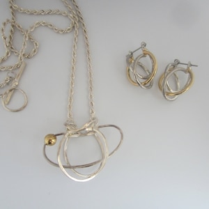 Unique Retro Atomic Necklace and Earrings FREE SHIPPING (US)