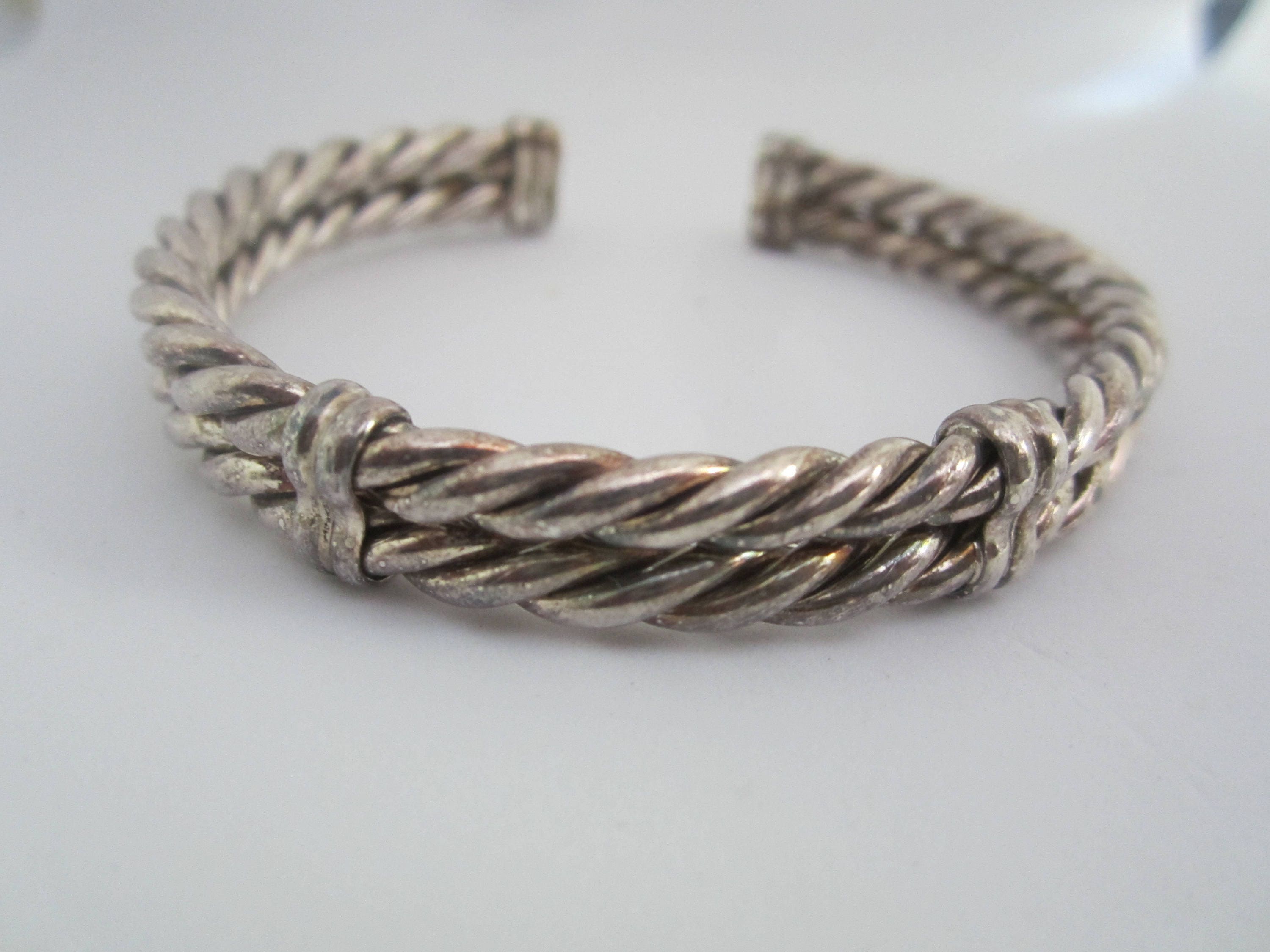 Heavy Vintage Rope Twist 950 Silver Bracelet-FREE SHIPPING | Etsy