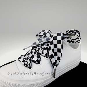 Checkerboard Shoe Laces Etsy