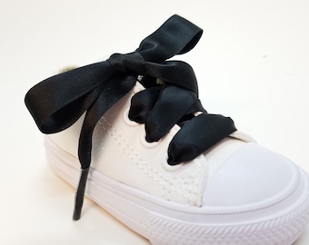 Paar satijnen 5/8" veters, trouwschoenveters, 5/8 inch satijnen veters, satijnen lint schoenveters, dubbelzijdig satijnen lint, veters dansteam