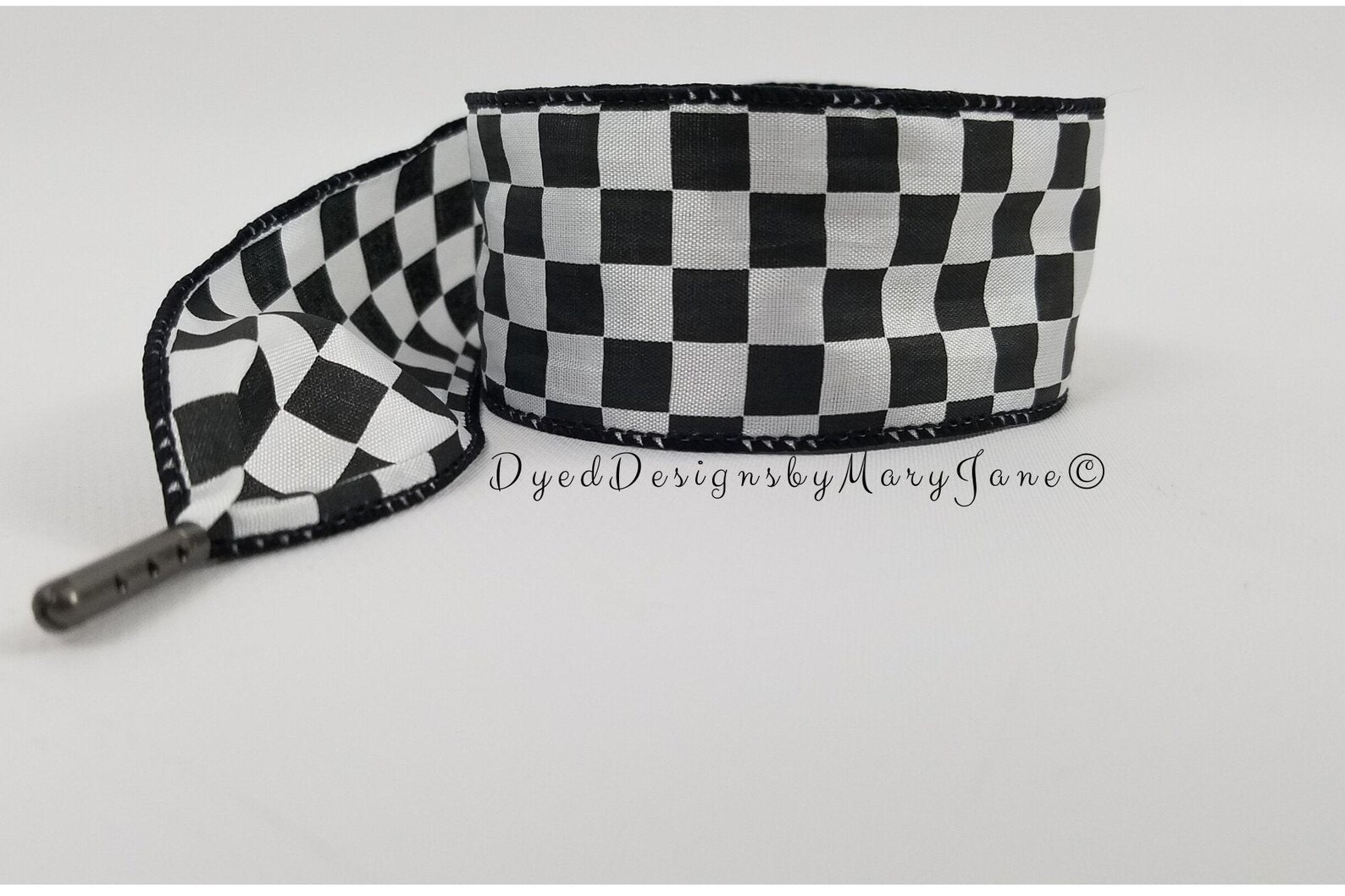 black and white checkered shoelaces
