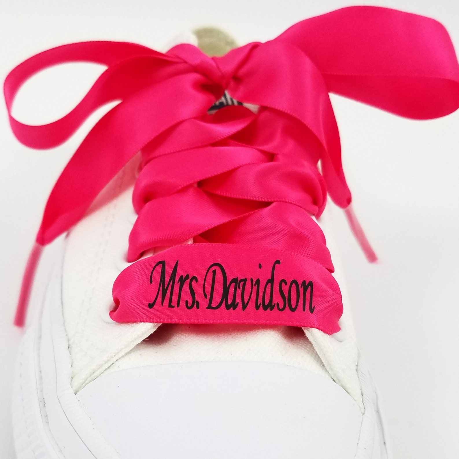 pink satin shoe laces