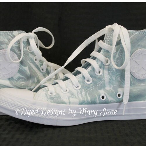 Chuck Taylor All Stars, Converse high top shops shoes, Gray marble converse, hand dyed marbled converse, converse all star, Tie dyed shoes