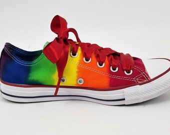 Chuck Taylor All Stars Converse Low Top Shoes Rainbow Dyed Converse Converse Running Shoes Converse All star hand Dyed Shoe