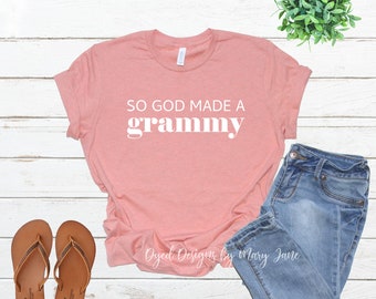 So God made a grammy, first time grandma shirt, Grandma t shirt, grammy graphic t, So God made a grandpa