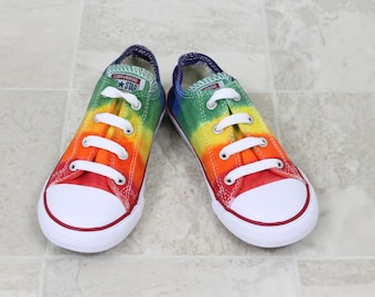 Toddler Converse All Stars-Kids tie dye shoes-Kids Converse Rainbows-Hand dyed kids shoes-All star Chucks kids