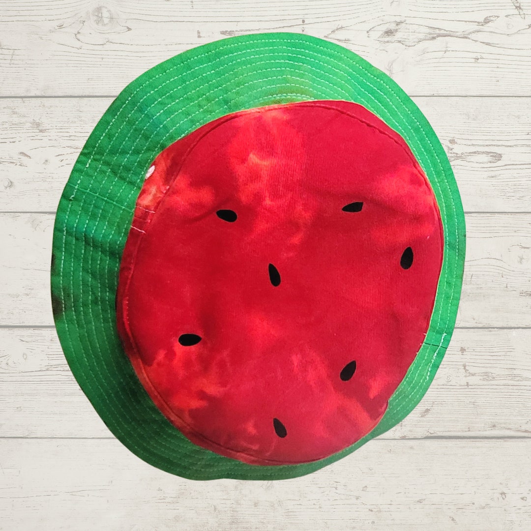 Watermelon Dyed Bucket Hat Watermelon Bucket Hat Unisex Etsy