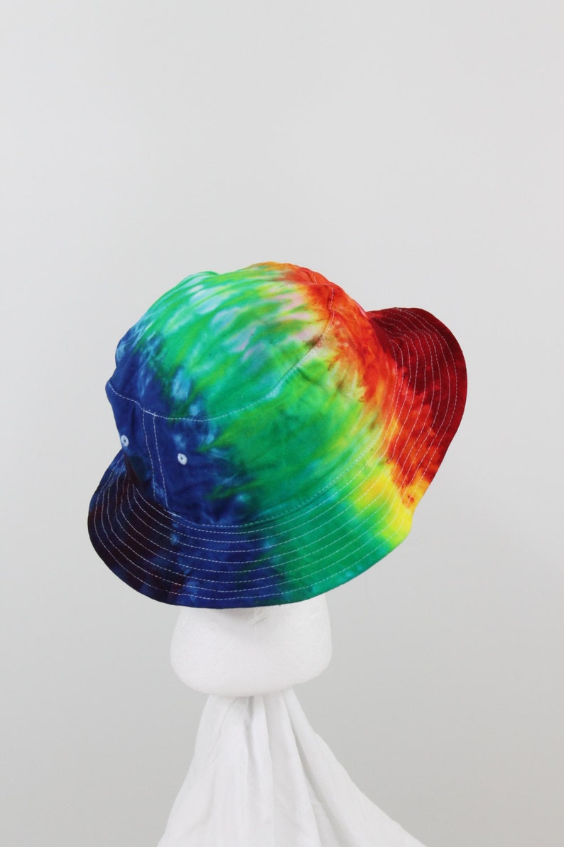 Tie Dyed Bucket Hat Rainbow Bucket Hat Unisex Bucket Hat Etsy