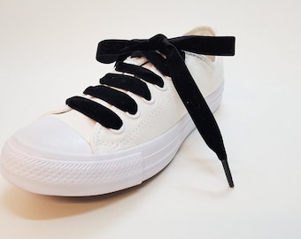 Pair of Velvet Ribbon Shoelaces, 5/8