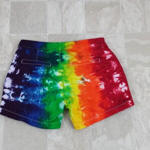 Tie Dyed Cotton Shorts 5 Hem Rainbow Shorts Hand Dyed - Etsy