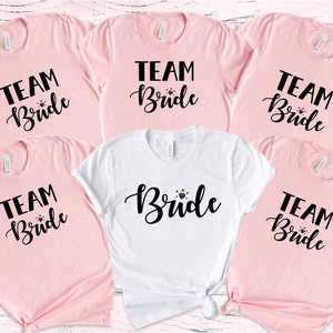 Team Bride shirts, bridesmaids shirts, wedding shirt,  Hen party gift, bride to be tee, bridal shower gift, bachelorette party shirt