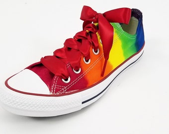 Chuck Taylor All Stars, Converse low top shoes, rainbow dyed converse, converse running shoes, converse all star,hand dyed shoe