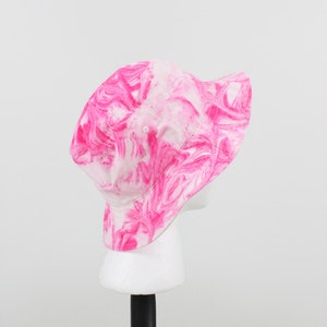 Tie dyed bucket hat, hot pink marble bucket hat, unisex bucket hat, crusher bucket cap, Adult sized hat, hand dyed hat