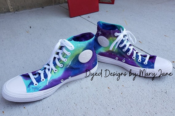 Chuck Taylor All Stars, Dyed Converse Shoes, Dyed Galaxy Shoes, Space Shoes,  Converse All Star, Glow in Dark Stars. Converse High Tops - Etsy