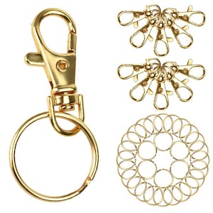 Gold toned Metal Carabiner Clip,  Key ring Key chain,  Key Ring Chain, Purse clip, scarf clip for purse, purse carabiner